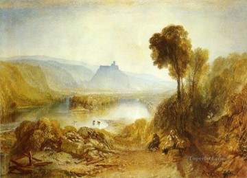 Lake Pond Waterfall Painting - Prudhoe Castle Northumberland Romantic landscape Joseph Mallord William Turner